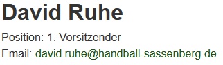 kontakt david ruhe